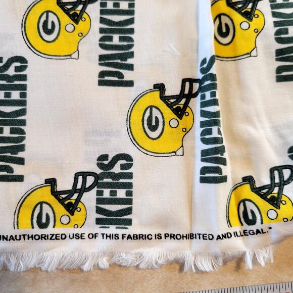 Green Bay Packers Fabric 3 Piece NFL Licensed 1994 Cotton 2yd + Remnants Vintage - Picture 5 of 16